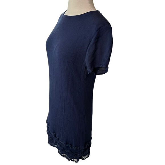 Lulus Sheath Dress Womens Knee Length Short Sleeve Lightweight Blue Large - Picture 13 of 13